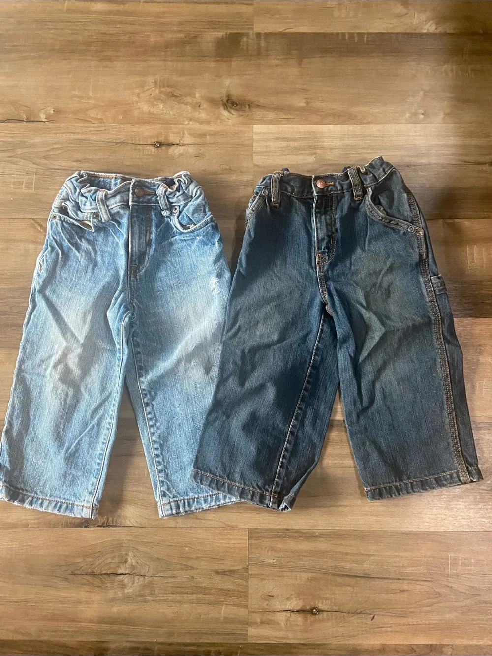Kids Denim Pants - Light Blue and Dark Blue